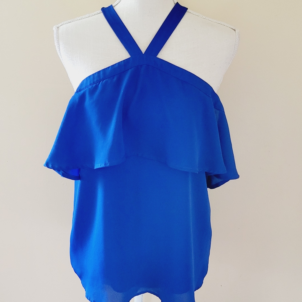 Shinestar Chiffon Off Shoulder Blouse Size Medium